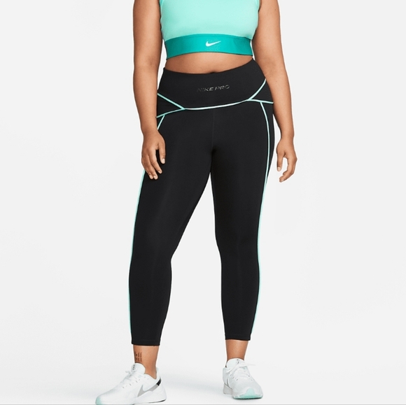 NWT Women's Plus size 1X Nike Pro dri-fit 7/8 leggings - Picture 5 of 6